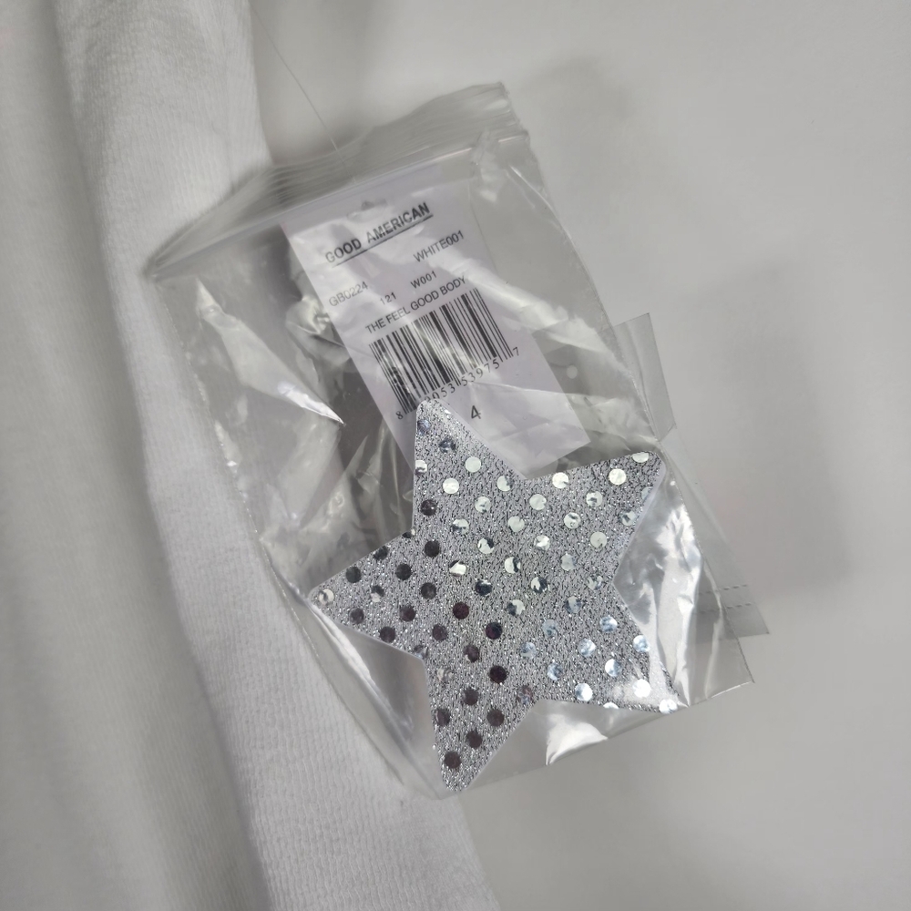 GOOD AMERICAN Womens 4 The Feel Good Body Bodysuit Sleeveless Tank Top Stars New - Picture 5 of 10